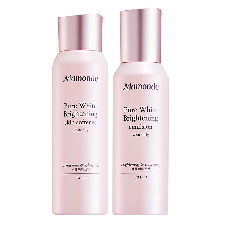 梦妆(Mamonde)花萃透亮水乳套装(水150ml+乳125ml) 净白补水保湿提亮肤色改善暗沉 护肤品套装