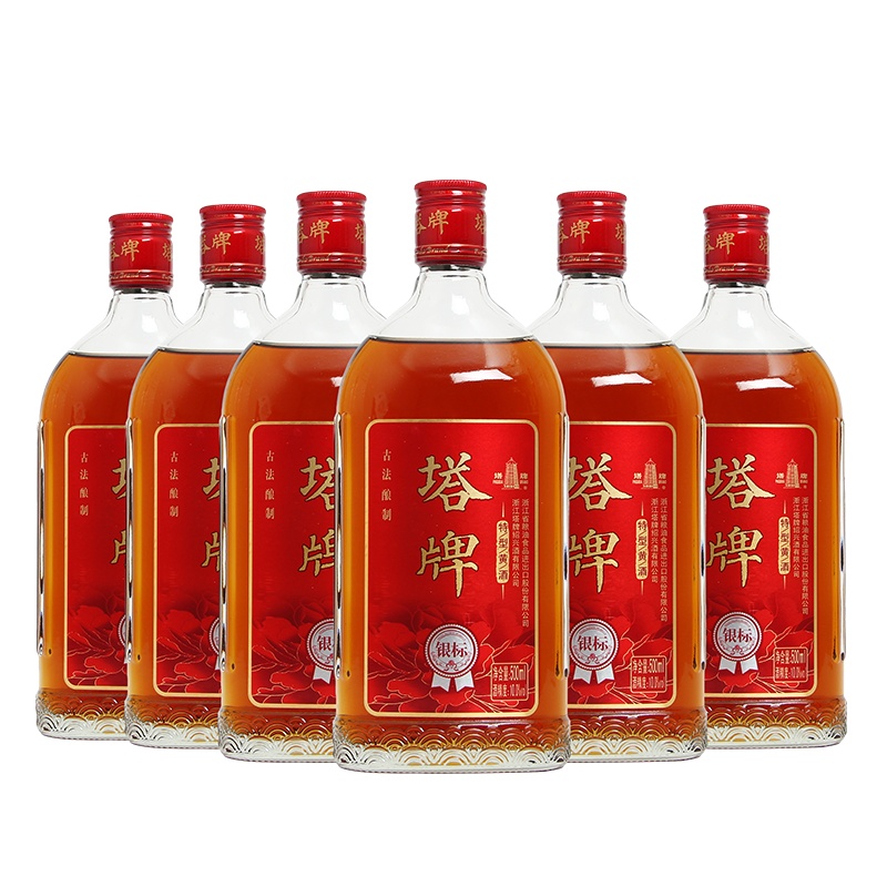 塔牌 绍兴黄酒 银标特型黄酒500ml*6瓶装整箱手工冬酿糯米花雕酒