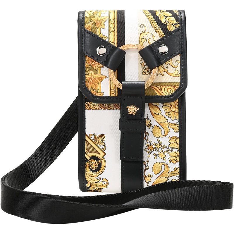 VERSACE 范思哲 奢侈品 男士 织物 配皮颈部挂包手机套 DP88431 DNYST6