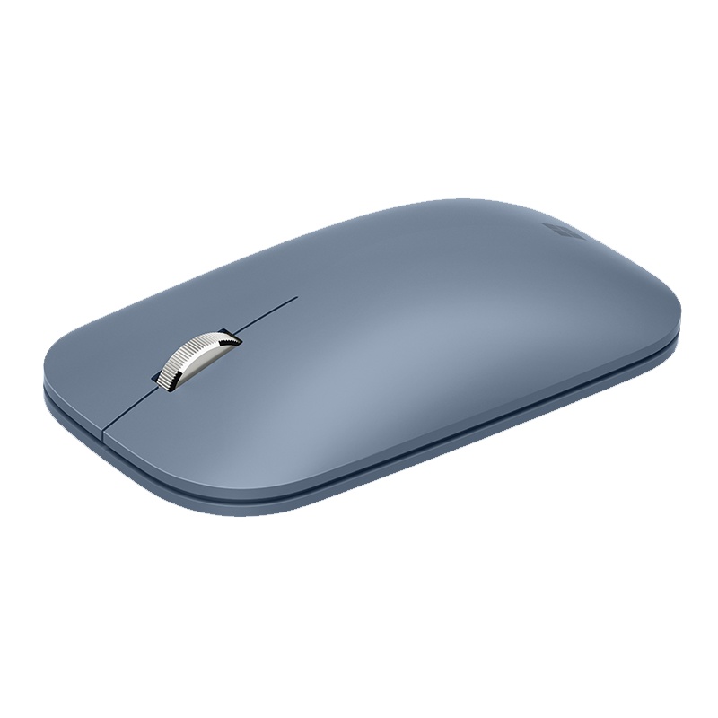 微软 Surface Mobile Mouse 冰晶蓝 便携蓝牙无线鼠标 金属材质滚轮 电池供电 支持手机 平板 笔记本