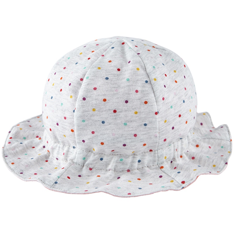 英氏儿童帽子时尚渔夫帽女宝宝两面戴圆顶休闲帽 2021春夏新款