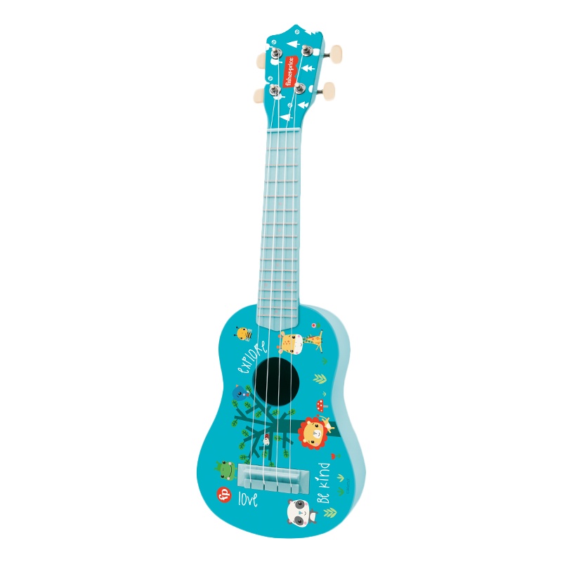 费雪儿童尤克里里初学者可弹奏乐器益智婴幼儿音乐启蒙早教男孩女孩玩具小吉他音乐乐器GMFP034A蓝色
