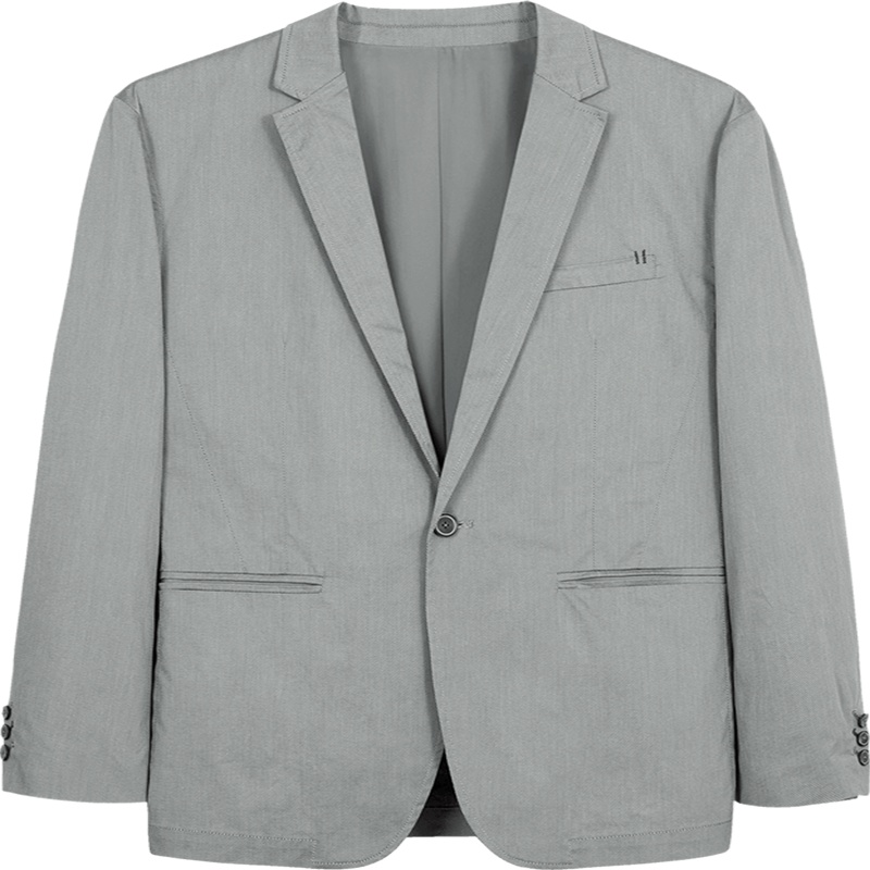 千纸鹤男装休闲套装2020年春季商务男士纯色一粒扣单西35212