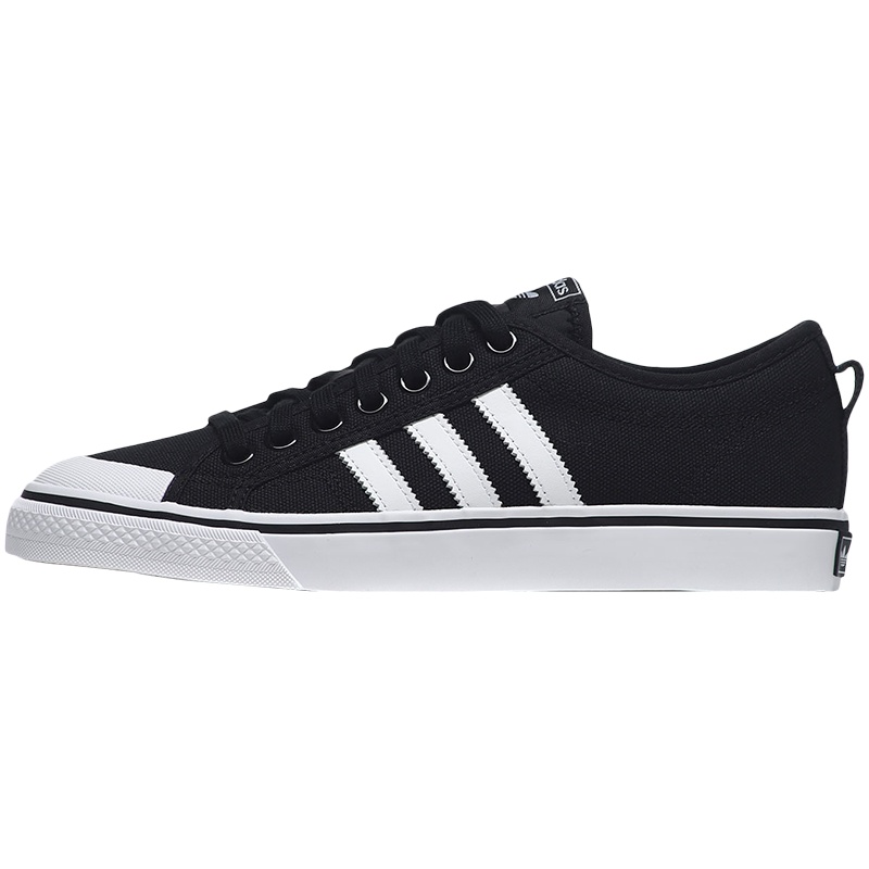 【自营】adidas阿迪达斯男子板鞋帆布鞋休闲运动鞋CQ2332 CQ23321号黑色+亮白