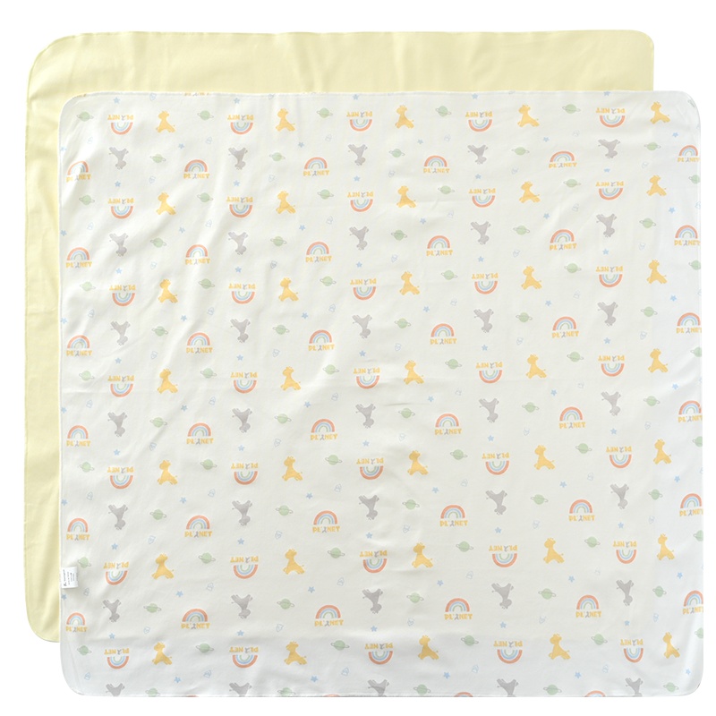 童泰(TONGTAI)2021年四季款婴幼儿男女宝宝纯棉婴童多用途抱巾浴巾盖毯两条装孕婴童浴巾