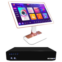 eVideo/视易 K73 主机内置4TB硬盘+19.5吋触摸屏白色台式架 智能高清KTV点歌机触摸屏家庭卡拉OK点唱机