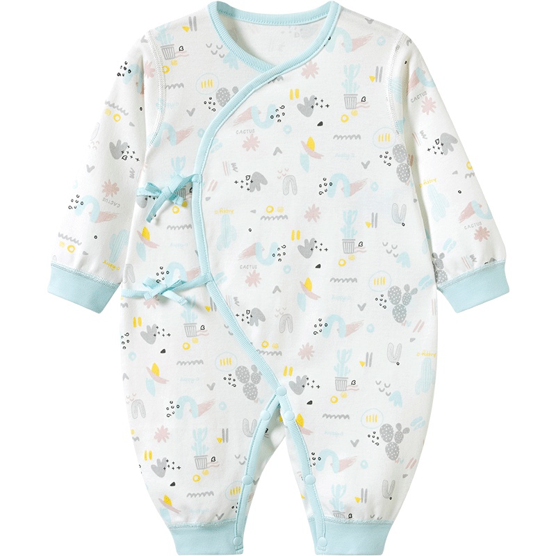 哈贝比（happyB）连体衣新生儿长袖纯棉哈衣女婴儿衣服和尚服春秋