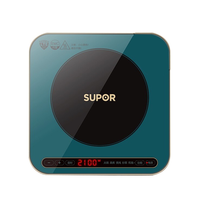 苏泊尔(SUPOR)电磁炉家用全自动灶炒菜锅一体智能宿舍火锅小型电池炉套装C21-IC801T(汤锅+蒸格)