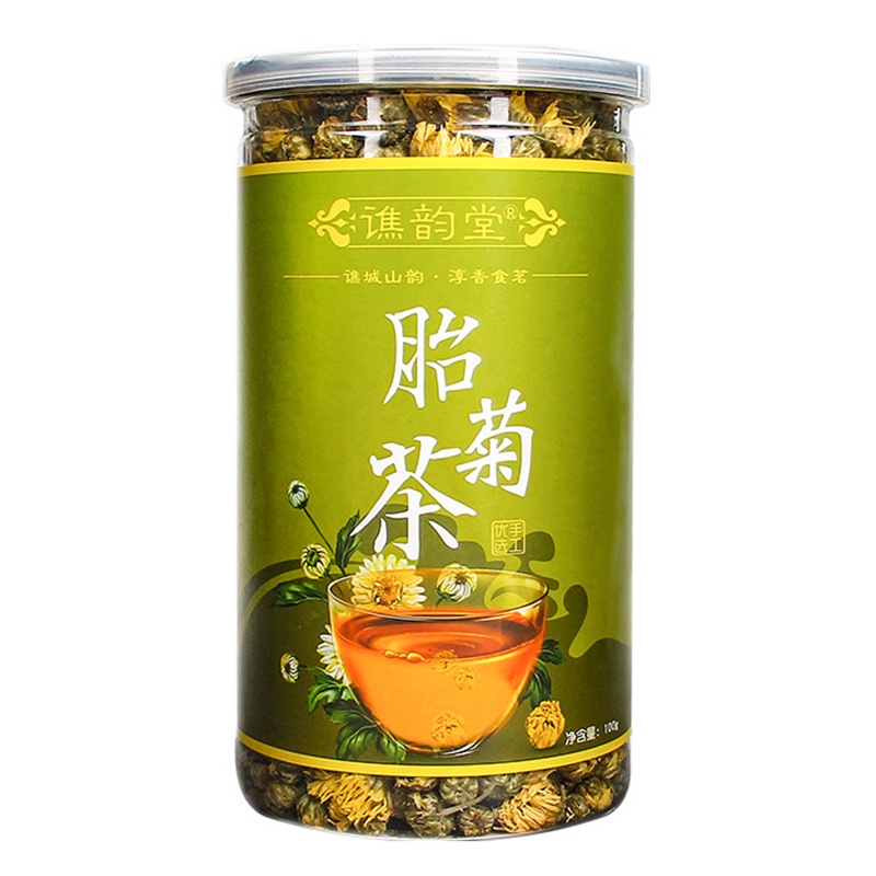谯韵堂胎菊茶菊花茶100g大罐菊花茶叶杭白菊金银花去火清凉茶清热茶去火胎菊王茶花草茶