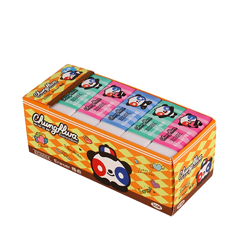 中华文具橡皮擦少屑小学生像皮擦儿童学习不留痕擦的干净2B铅笔橡皮幼儿园学习用品便携易擦创意卡通文具0014