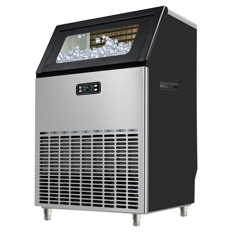 埃利斯(AILISI)120冰格不锈钢外壳制冰机 手动自动加水 方冰HZB-150F/ABL