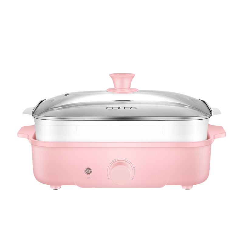卡士COUSS 多功能锅料理锅 电烧烤锅电火锅蒸锅家用电烤锅CP325