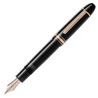 [海外直邮]MontBlanc万宝龙大班18K笔咀黑色树活塞吸墨149玫瑰金墨水笔112666