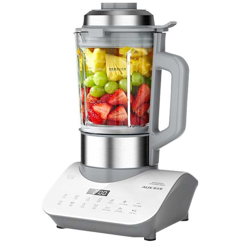 奥克斯(AUX)破壁机家用加热全自动小型豆浆机榨汁多功能料理机 白色