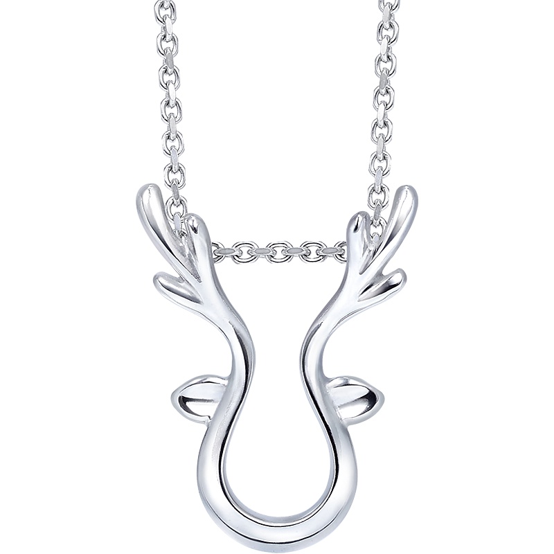 周生生(CHOWSANGSANG)Pt950铂金爱情密语系列小鹿吊坠不含项链 89539P 计价