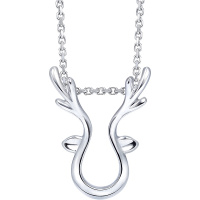 周生生(CHOWSANGSANG)Pt950铂金爱情密语系列小鹿吊坠不含项链 89539P 计价