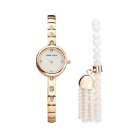 安妮克莱因（ANNE KLEIN）魅力潮流系列时尚潮流二件套装钻石镶嵌石英女表AK/2854RGST