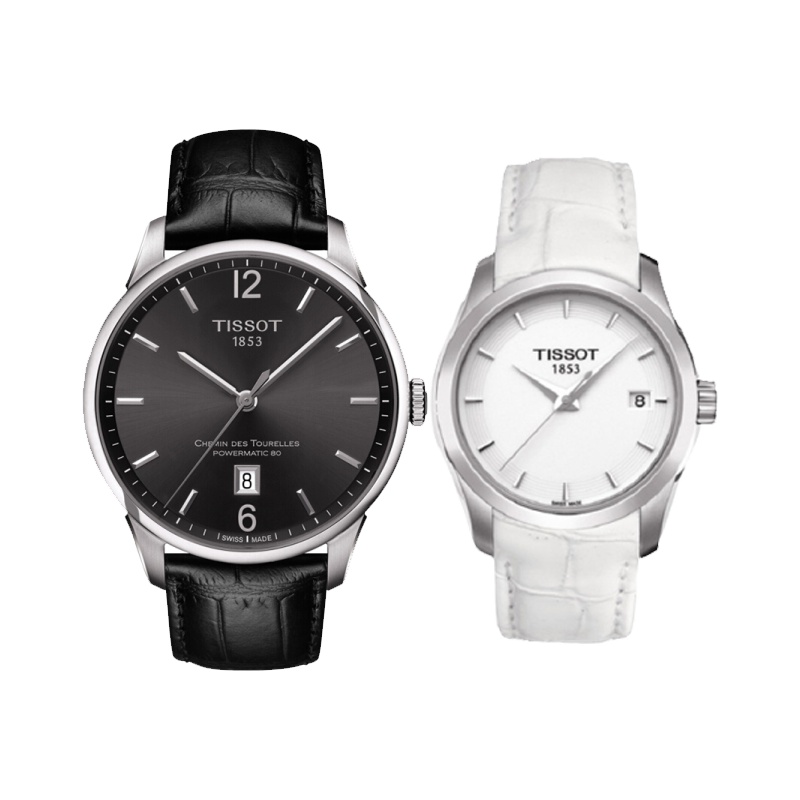 天梭(TISSOT)杜鲁尔/库图系列情侣表T035.210.16.011.00/T099.407.16.447.00