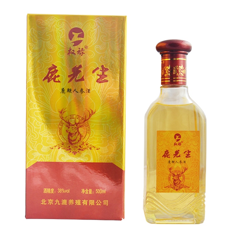 [买5发6]权禄鹿鞭人参酒500ml单瓶装 38度 中老年含有鹿鞭人参单瓶装礼盒养生酒 非三鞭酒33