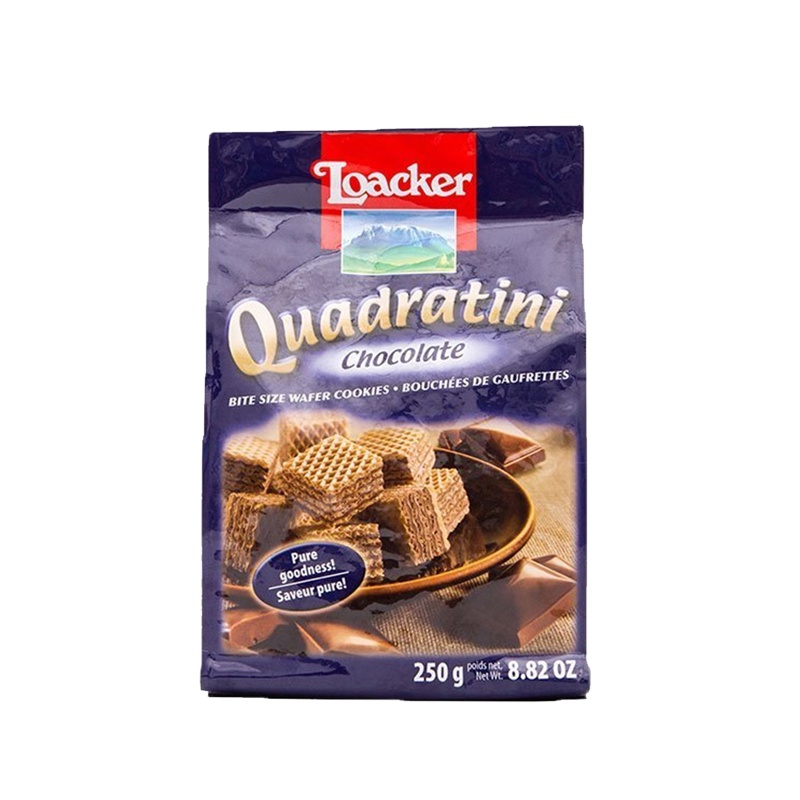 Loacker 莱家 粒粒装巧克力味威化饼干 250g/袋装 奥地利进口食品 巧克力威化 零食