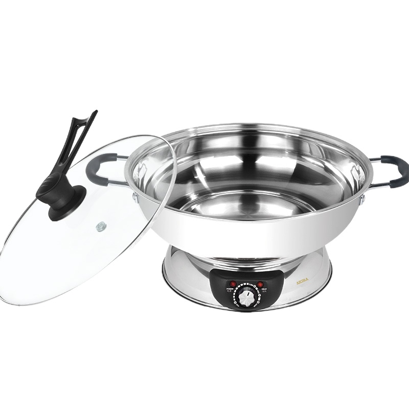 新加坡爱家乐(AKIRA) 电火锅 KL-S42/SG MAX 5L/升 家用分体 无极温控 304不锈钢 电热锅