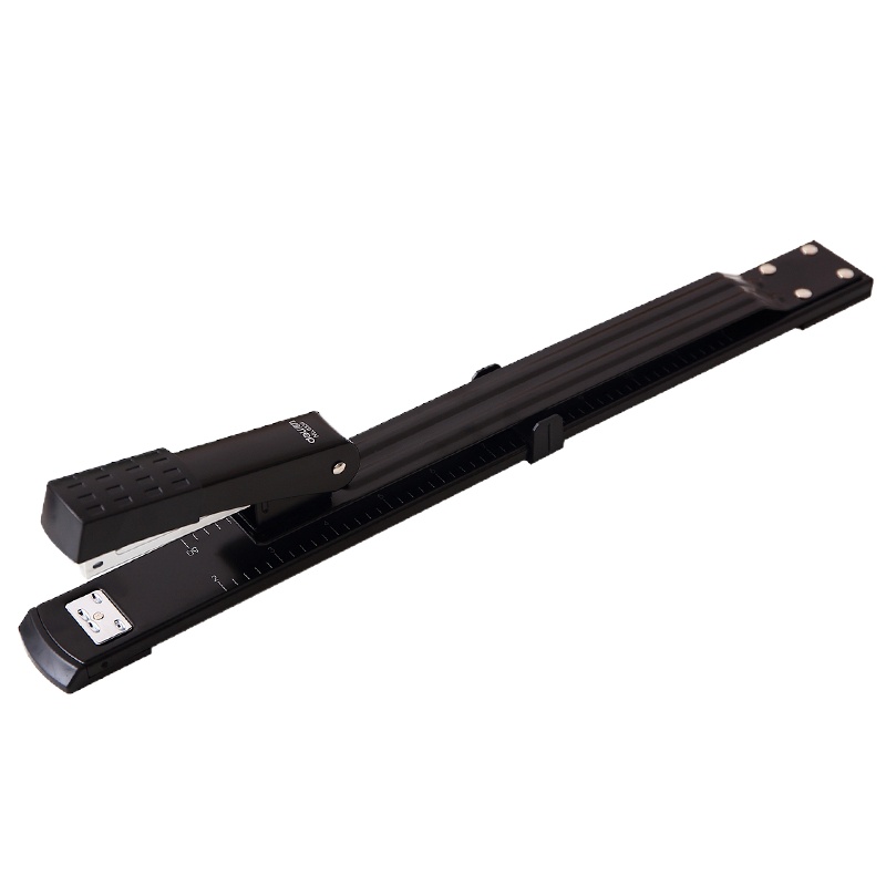 得力(deli) 0334 长臂订书机 A3中缝订书机 12#加长型订书器 黑色