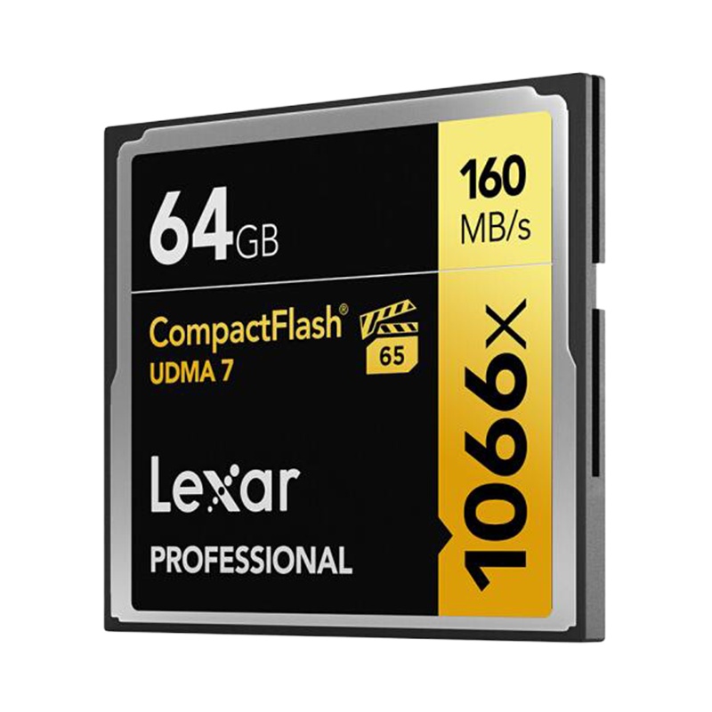 雷克沙(Lexar)64GB CF存储卡 读160MB/S 写155MB/S(1066x 符合VPG-65 UDMA7