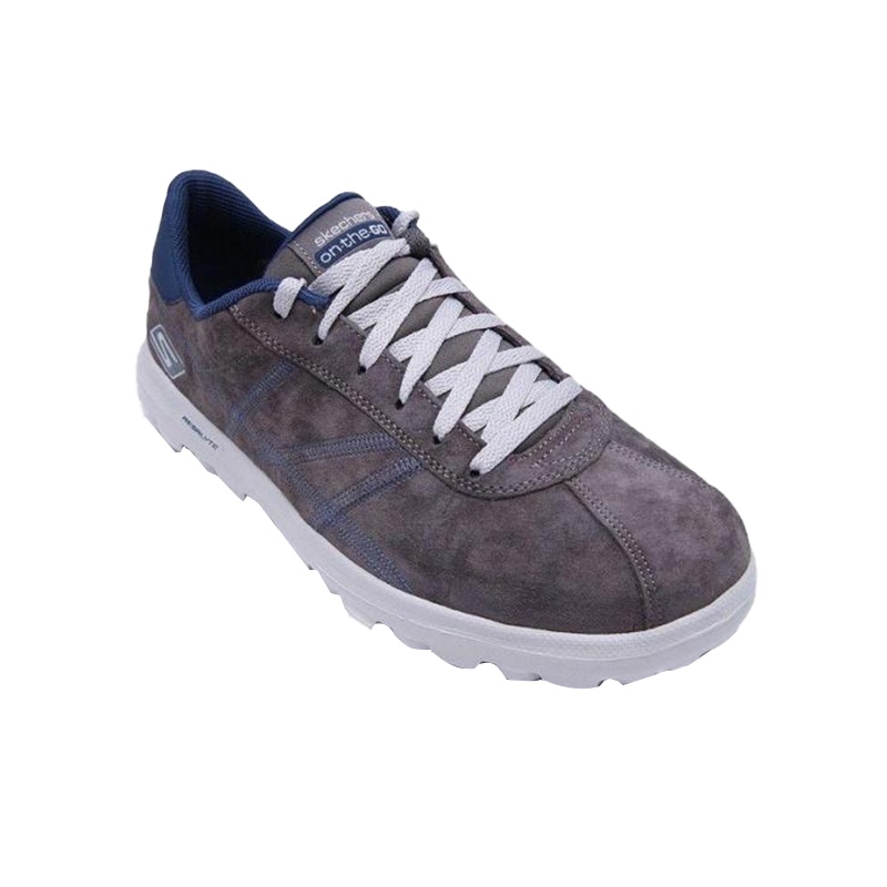 skechers斯凯奇男鞋on the go翻毛皮简约休闲鞋轻质健步鞋53561C