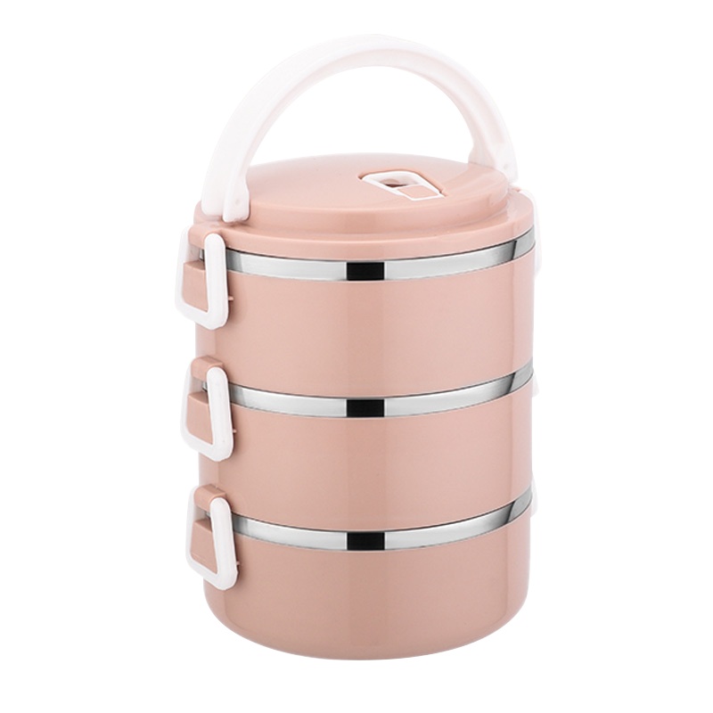 三层梯形扣便当盒 TC-189 保温饭盒优质不锈钢餐盒 (套)