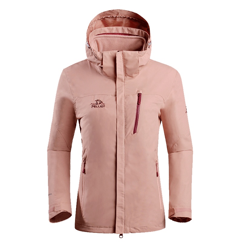 伯希和户外旅行冲锋衣男女潮牌韩国情侣外套秋冬三合一抓绒锦纶可拆卸透气耐磨防水防风保暖登山服装