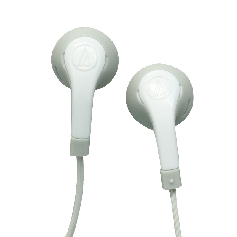 Audio Technica/铁三角ATH-C555平头耳机海绵音质扁头耳塞式女毒非入耳式有线耳机入耳式弯插头活塞小巧