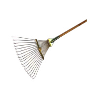 AT 草耙落叶枯叶树叶伸缩钢丝耙搂草耙子家用农用大铁耙扒子工具 钢丝耙头+1.2米木柄 160cm