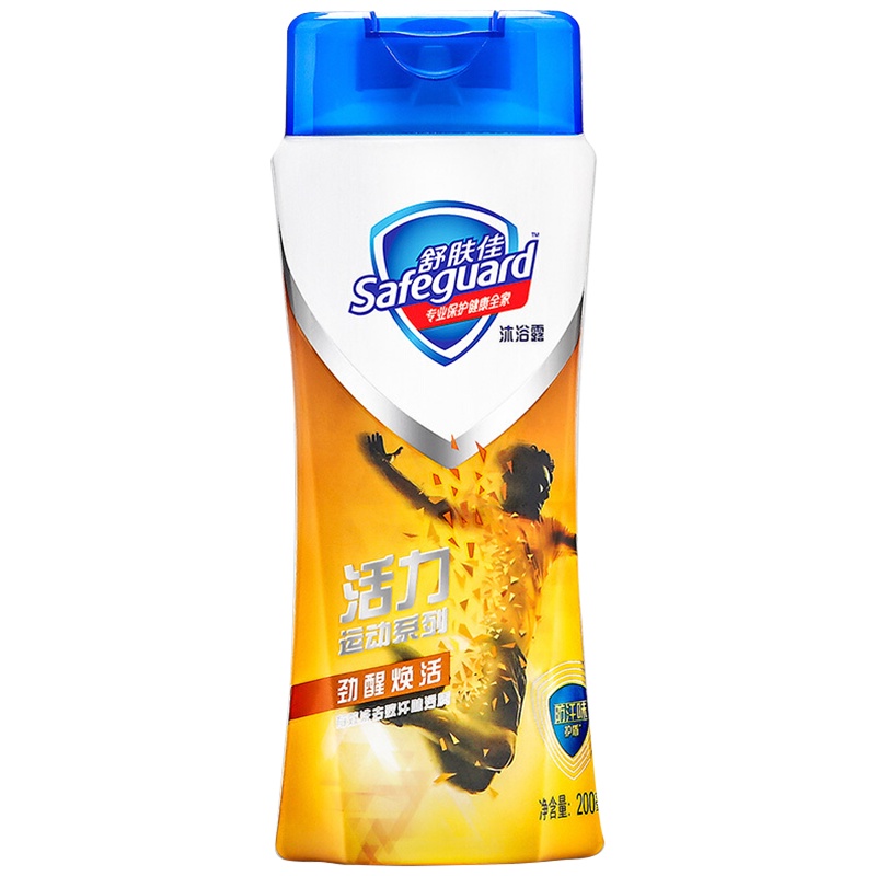 舒肤佳男士沐浴露 劲醒焕活200ml 运动沐浴露 持久香型 抑汗味 无皂基