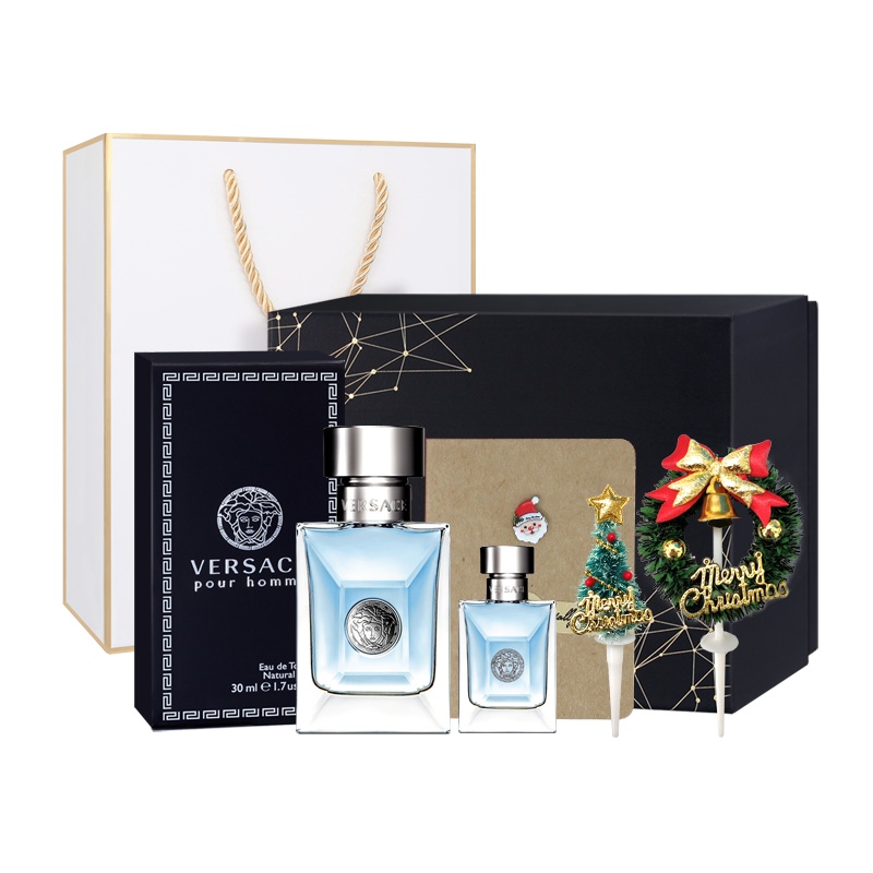 [正品保障]VERSACE范思哲男士香水礼盒(圣诞限量版)(范男30ml+范男5ml+精美礼盒+品牌礼袋)