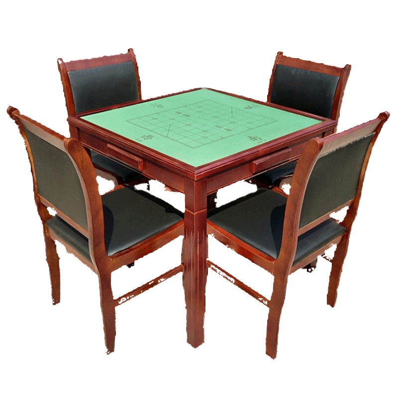 雨龙实木麻将桌餐桌两用一体现代简易折叠手搓棋牌桌家用便携象棋方桌