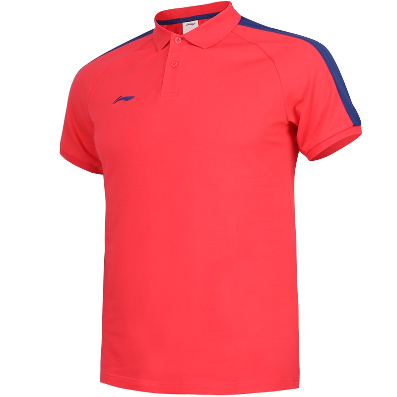 李宁男T恤POLO衫夏季翻领针织运动服