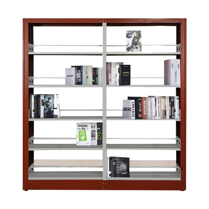 文灵学校置物架钢制图书馆书架定制阅览室双面自由组合多功能货架厂家直销
