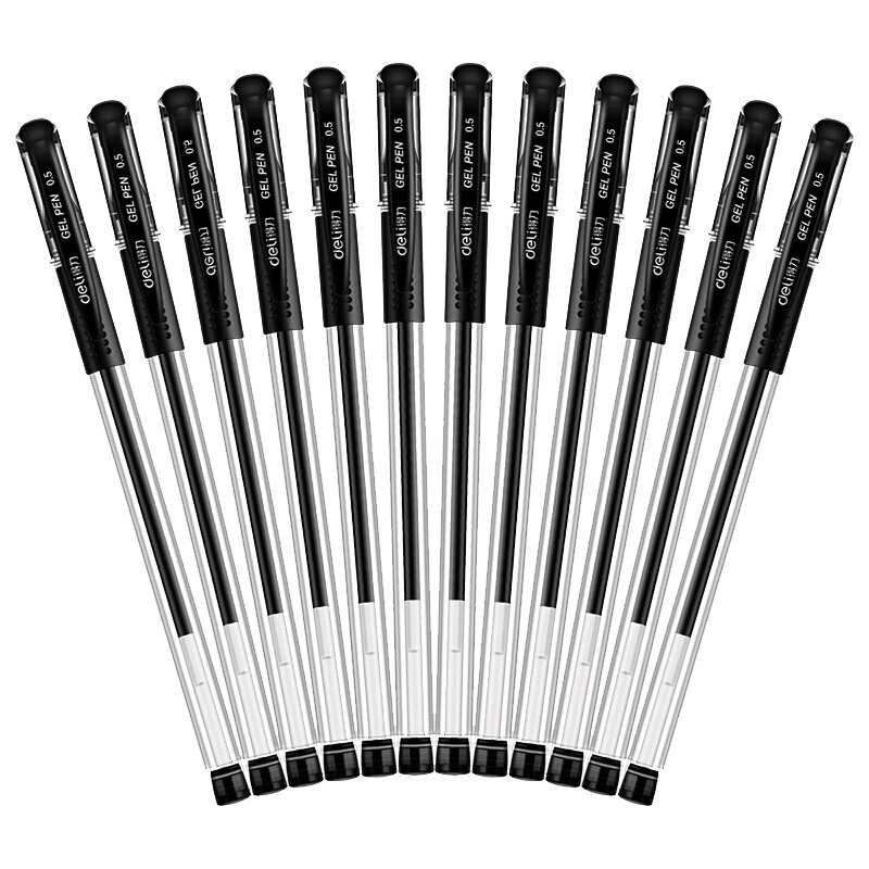 得力(deli) 6600ES 中性笔0.5mm 12支/盒 (单位:盒) 黑