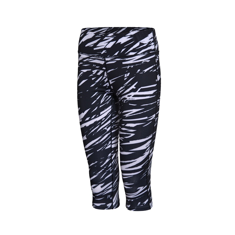 [自营]李宁(LI-NING)2017夏季女士健身裤速干训练裤紧身七分裤运动长裤AUQM018