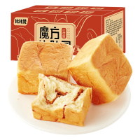 [第二件半价]比比赞魔方生吐司[红豆味]800g魔方生吐司面包整箱早餐网红糕点小零食小吃货休闲食品