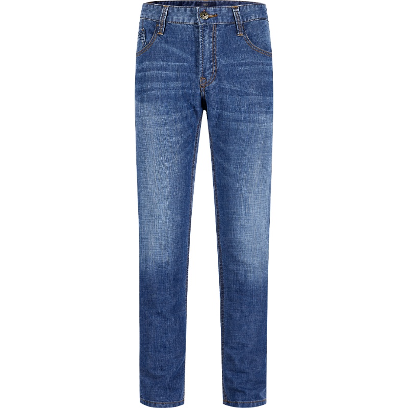 HLA海澜之家中腰牛仔裤经典猫须微弹男士裤子 HKNAD1E073A