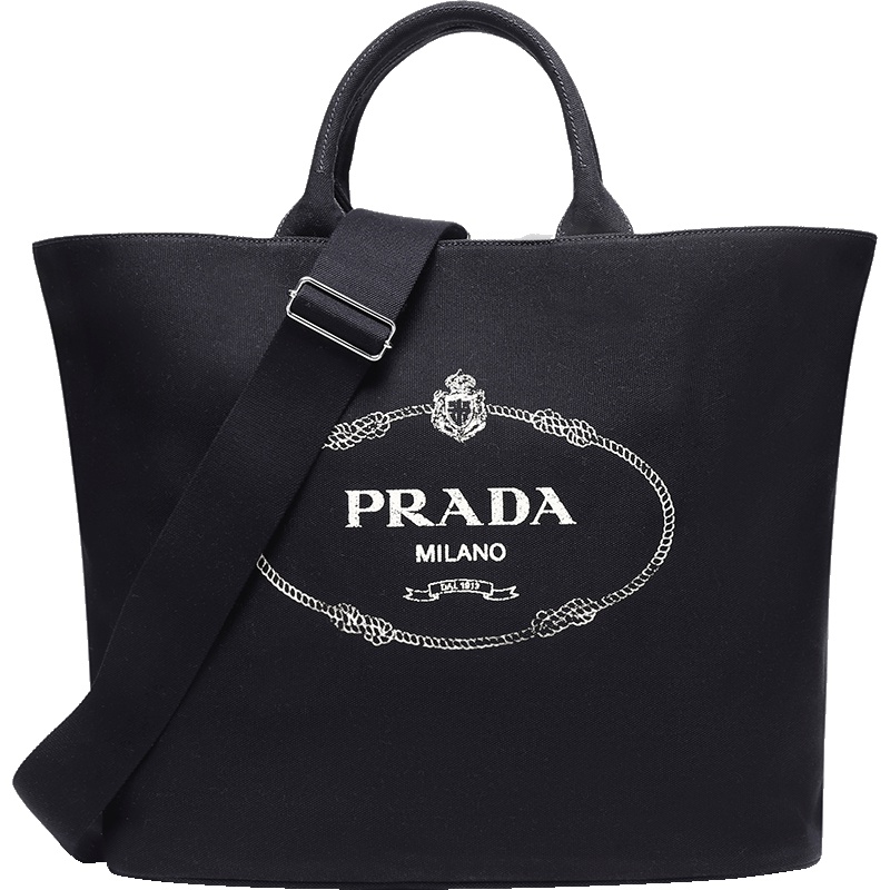 PRADA 普拉达 女士LOGO图案织物手提单肩包 1BG161 ZKI