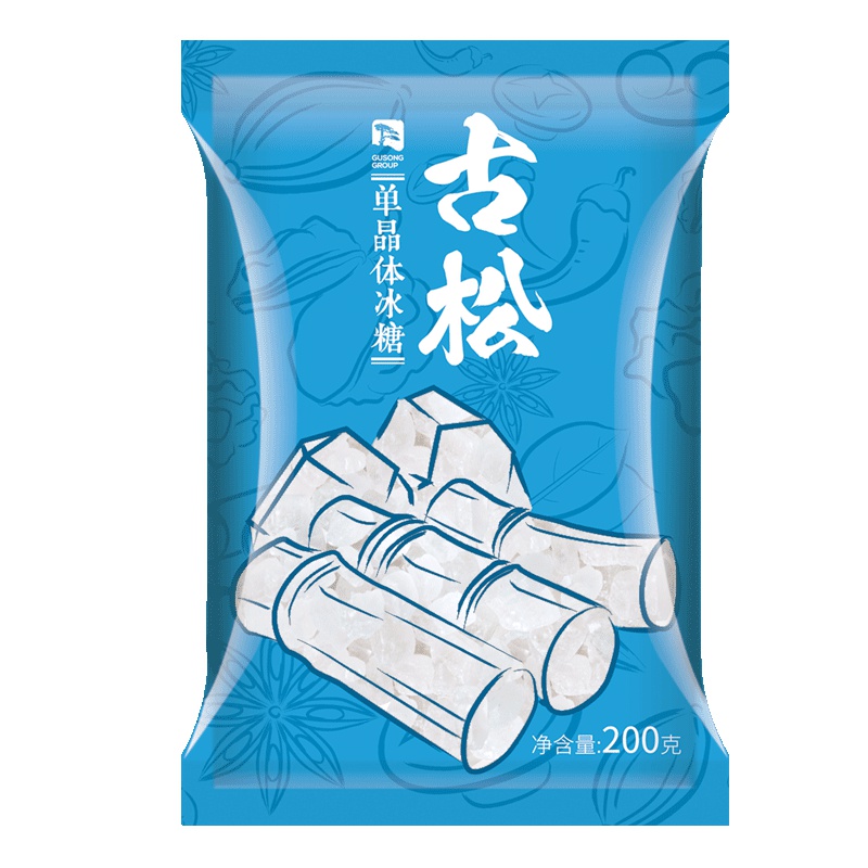 古松 单晶冰糖200g 煲汤泡茶冲饮 调味品 食用糖 二十年老品牌
