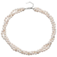 佰色传情多层淡水珍珠项链锁骨链复古米粒ins风小众设计多层