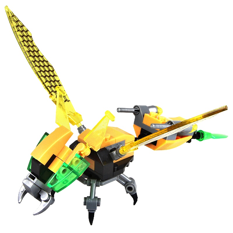 奥迪双钻铠甲勇士维思积木玩具积木酷垒Kre-o拼装积木拼插玩具人偶 皇蜂将暴风突袭