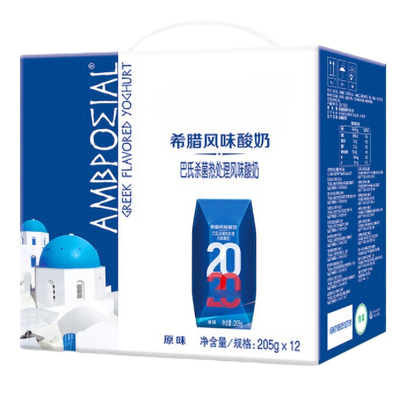 安慕希 常温希腊风味酸牛奶 原味酸奶205g*12盒/箱