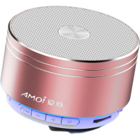 无线蓝牙音响手机低音炮迷你插卡电脑户外便携小音箱小钢炮大音量 升级版玫瑰金