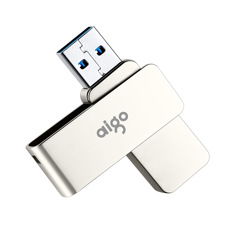 爱国者(aigo)U330金属u盘 256GB 车载优盘手机电脑两用高速正品创意定制旋转u盘