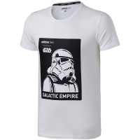 【自营】adidas阿迪达斯NEO男子休闲运动短袖T恤CV6999 L CV6999白+黑