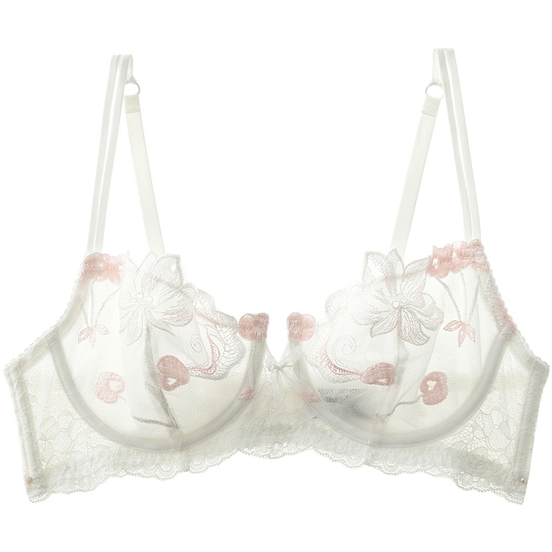 歌瑞尔甜美刺绣性感舒适薄款内衣大胸显小少女文胸罩AWB19006